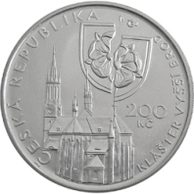 Stříbrná mince 200 Kč - 400. výročí úmrtí Petra Voka z Rožmberka provedení proof (ČNB 2011)