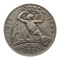 100 Kčs 30.výročí vzniku Československé republiky (1948) (Wč.106)
