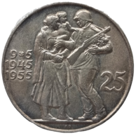 25 Kčs 10.výročí osvobození Československa (1955) (Wč.114)