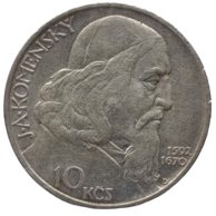 10 Kčs Oslavy Jana Amose Komenského (1957) (Wč.117)