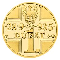 Zlatý 1-dukát sv. Václava se zlatým certifikátem - ak. mal. Vladimír Pavlica proof  (ČM 2025)