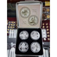 Sada čtyř stříbrných mincí Legenda o králi Artušovi  proof (ČM 2021) 