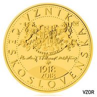 Zlatá mince 10000 Kč - Vznik Československa provedení standard (ČNB 2018)