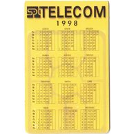 TK241 - Telefonní karta ČR Telecom - Kalendář 1998 (61/11.97/50 150Kč)