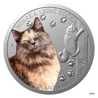 Stříbrná mince Plemena koček - Norská lesní kočka proof (ČM 2026)