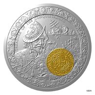 Stříbrná mince Největší poklady – Conquistadoři se zlatou inlejí standard (ČM 2026) 
