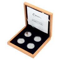 Sada čtyř stříbrných mincí Bazilika sv. Petra proof (ČM 2021)