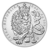 Stříbrná desetiuncová investiční mince Český lev  standard (ČM 2026)