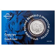 Stříbrná 1oz investiční mince Český lev  číslovaná standard (ČM 2026)