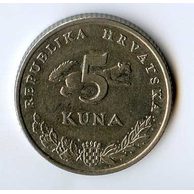 Mince Chorvatsko  5 Kuna 1995 (wč.610)    