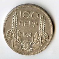 Mince Bulharsko  100 Leva 1934 (wč.70)    