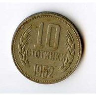 Mince Bulharsko  10 Stotinki 1962 (wč.251)      