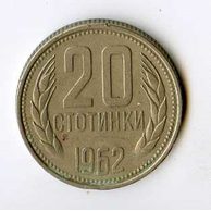 Mince Bulharsko  20 Stotinki 1962 (wč.310)     