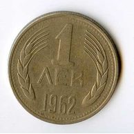Mince Bulharsko  1 Lev 1962 (wč.390)    