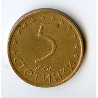 Mince Bulharsko  5 Stotinki 2000 (wč.451)  