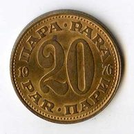 Mince Jugoslávie  20 Para 1976 (wč.234) 