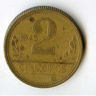 Mince Brazílie  2 Cruzeiros 1945 (wč.195)     