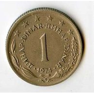 Mince Jugoslávie  1 Dinar 1974 (wč.322)          