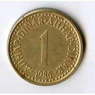 Mince Jugoslávie  1 Dinar 1986 (wč.345)      