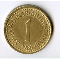Mince Jugoslávie  1 Dinar 1986 (wč.345A)       