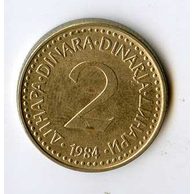 Mince Jugoslávie  2 Dinara 1984 (wč.402)   