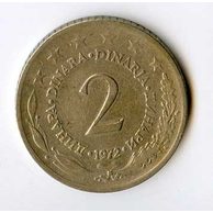 Mince Jugoslávie  2 Dinara 1972 (wč.650)     