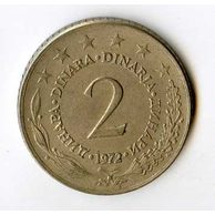 Mince Jugoslávie  2 Dinara 1972 (wč.651)   