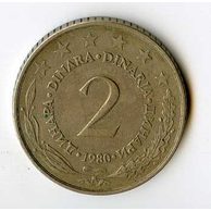 Mince Jugoslávie  2 Dinara 1980 (wč.666)      