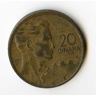 Mince Jugoslávie  20 Dinara 1955 (wč.740)       
