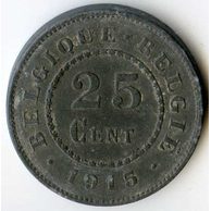 Mince Belgie 25 Cent 1915  (wč.60)  
