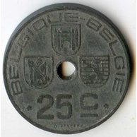 Mince Belgie 25 Cent 1942  (wč.66)     