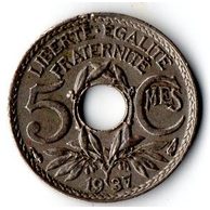 5 Centimes r.1937 (wč.140)