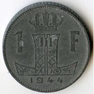 Mince Belgie 1 Franc 1944  (wč.107)                  