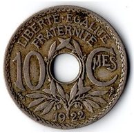 10 Centimes r.1922 (wč.171)
