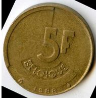 Mince Belgie 5 Francs 1988  (wč.174)              