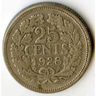 Mince Nizozemí 25 Cents 1928 (wč.20) 