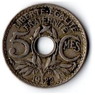 5 Centimes r.1922 (wč.111)