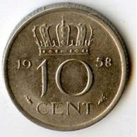 Mince Nizozemí 10 Cent 1958 (wč.98)       