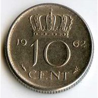 Mince Nizozemí 10 Cent 1962 (wč.106)           