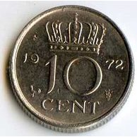 Mince Nizozemí 10 Cent 1972 (wč.124)                