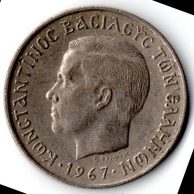 Mince Řecko  2 Drachma 1967 (wč.485)       