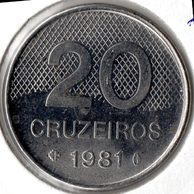Mince Brazílie  20 Cruzeiros 1981 (wč.328)              