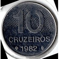 Mince Brazílie  10 Cruzeiros 1982 (wč.303)          