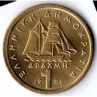Mince Řecko  1 Drachma 1986 (wč.377)                   