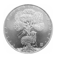 Stříbrná mince 200 Kč - 550. výročí založení Jednoty bratrské provedení standard (ČNB 2007)