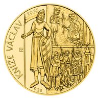 Zlatá mince 10000 Kč - Začátek vlády knížete Václava proof (ČNB 2025)