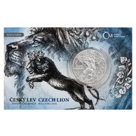 Stříbrná 2oz  investiční mince Český lev standard číslovaná (ČM 2024)