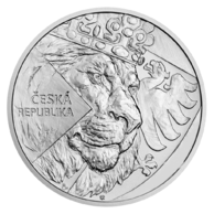 Stříbrná 1oz investiční mince Český lev  číslovaná standard (ČM 2024)