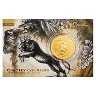 Zlatá uncová investiční mince Český lev standard číslovaná (ČM 2024)