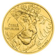 1 oddělený kus 3,11g - Zlatá 1/10oz investiční mince Český lev standard (ČM 2024)